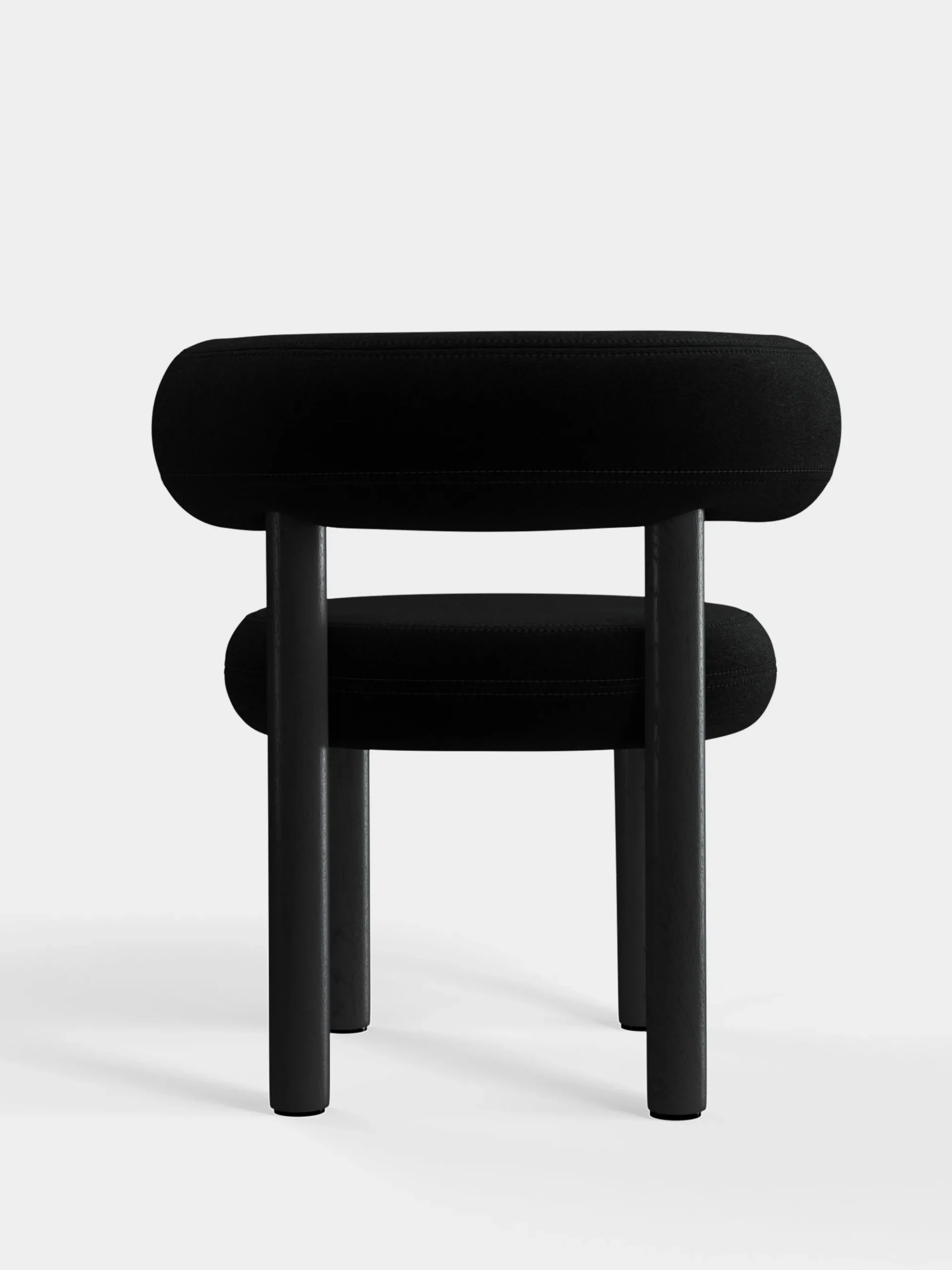 Tom Dixon Dining Chairs*Fat Black Wood Dining Chair