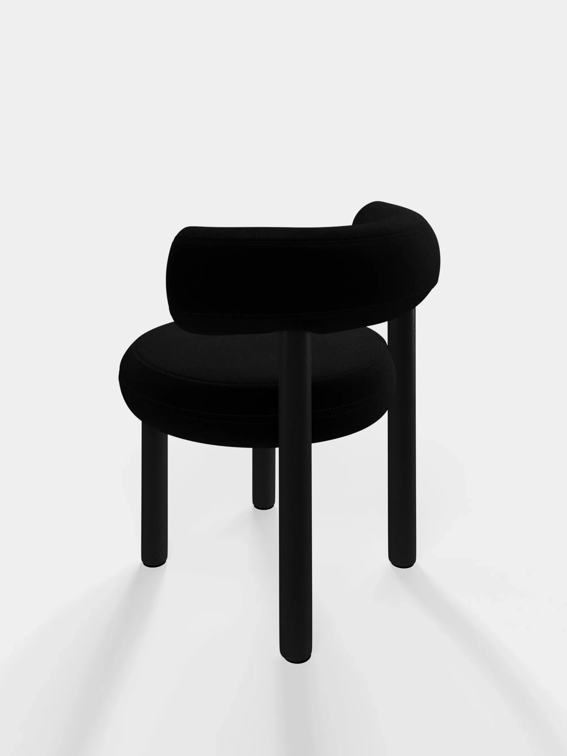 Tom Dixon Dining Chairs*Fat Black Wood Dining Chair