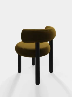 Tom Dixon Dining Chairs*Fat Black Wood Dining Chair