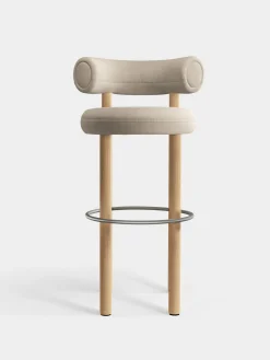 Tom Dixon Bar & Counter Stools*Fat Natural Wood 75cm Bar Stool