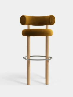 Tom Dixon Bar & Counter Stools*Fat Natural Wood 75cm Bar Stool