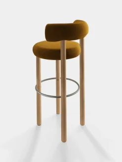 Tom Dixon Bar & Counter Stools*Fat Natural Wood 75cm Bar Stool
