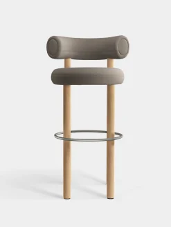 Tom Dixon Bar & Counter Stools*Fat Natural Wood 75cm Bar Stool