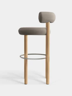 Tom Dixon Bar & Counter Stools*Fat Natural Wood 75cm Bar Stool