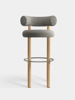 Tom Dixon Bar & Counter Stools*Fat Natural Wood 75cm Bar Stool