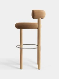 Tom Dixon Bar & Counter Stools*Fat Natural Wood 75cm Bar Stool