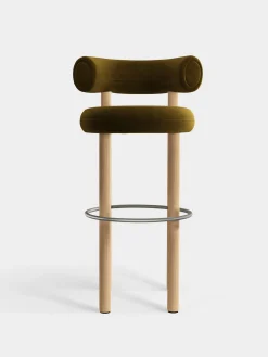 Tom Dixon Bar & Counter Stools*Fat Natural Wood 75cm Bar Stool