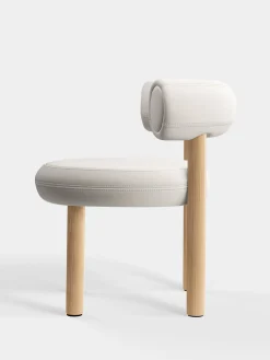Tom Dixon Dining Chairs*Fat Natural Wood Dining Chair