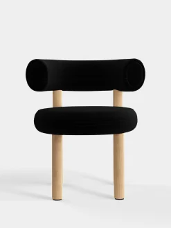 Tom Dixon Dining Chairs*Fat Natural Wood Dining Chair