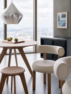 Tom Dixon Dining Chairs*Fat Natural Wood Dining Chair