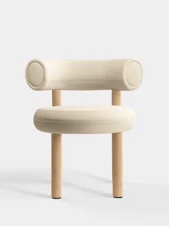 Tom Dixon Dining Chairs*Fat Natural Wood Dining Chair