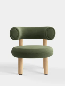 Tom Dixon Lounge Chairs*Fat Natural Wood Lounge Chair