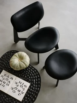 Tom Dixon Lounge Chairs*Slab Black Wood Lounge Chair