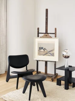 Tom Dixon Lounge Chairs*Slab Black Wood Lounge Chair